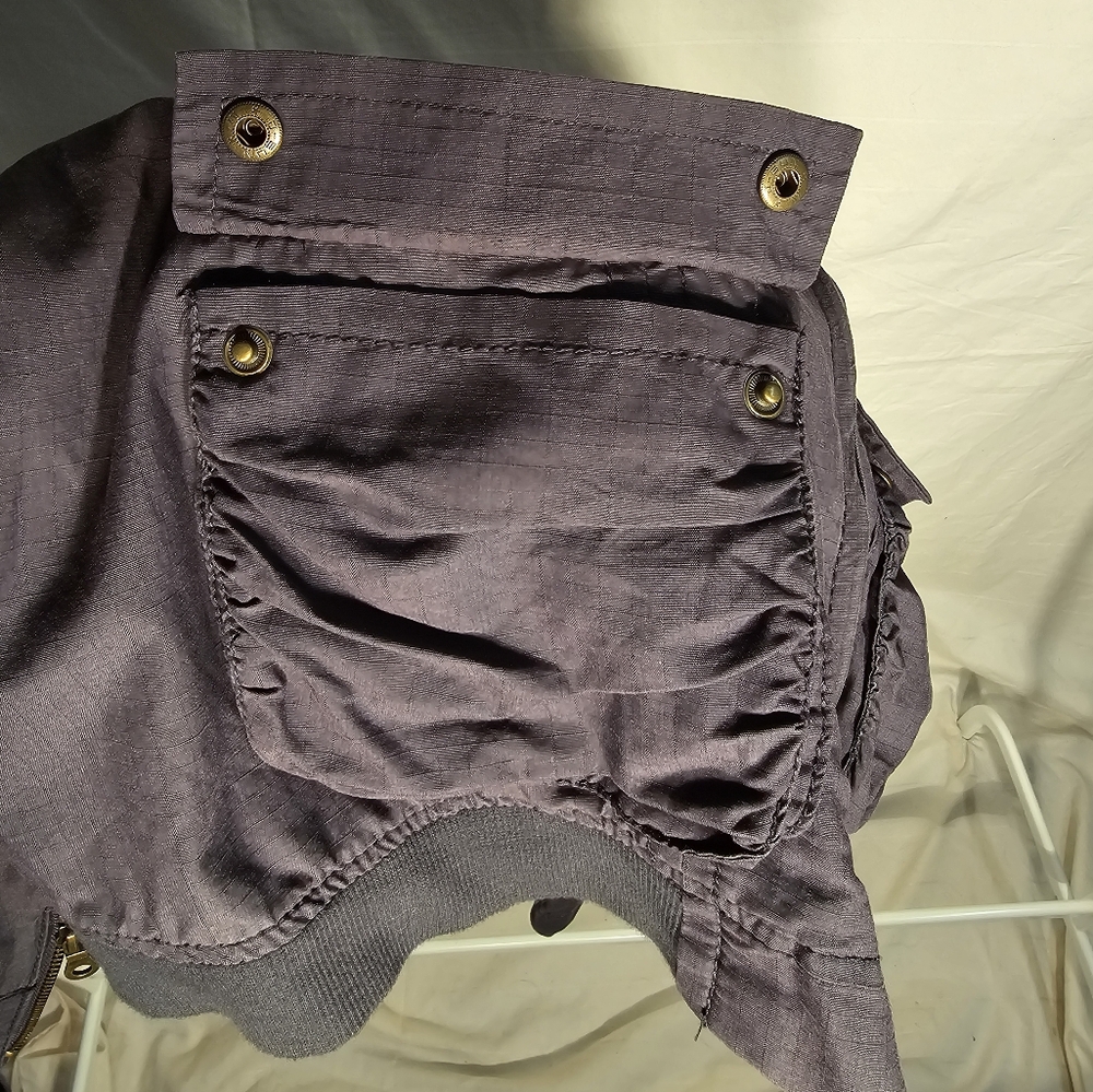 Dusty Blue Bomber Jacket - Picture 11 of 11